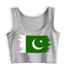 Serbatoi delle donne Crop Top Pakistan Sexy Harajuku Stampa Streetwear Y2k Magliette e camicette Delle Donne Blusas Mujer De Moda 2023 Verano Palestra carro armato delle donne