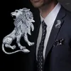 i-Remiel Antique Animal Lion Brooch Pin Men's Suit Shirt Collar Accessories Lapel Badge Pins and Brooches Wedding Dress1227a