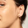 Hoop Earrings Tube Round Simple Earring For Women Stainless Steel Jewelry Lightweight 18mm/26mm