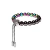 Fashion Unique Design Round Bead Bracelet for Couples High Quality Titanium Steel Bracelet Trend Matching Supply NRJ2477