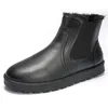 Oklandade snöstövlar Mid-top Men Woman Shoes Brown Black Fashion Trend Outdoor Cotton Leather Winter