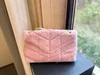 designer loulou plysch axelväska handväska handband korthållare crossbody väskor lamm ull sherpa sammet lint gyllene messenger väska 30 cm