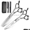 Ciseaux à cheveux Xuan Feng Sier Clipper 6 pouces Japon 440C Ensemble d'amincissement et de coupe Cisaillement Barber Tools1369305 Drop Livraison Produc DHCSE