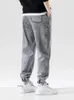 Sweats à capuche pour hommes Sweatshirts Printemps Été Noir Bleu Baggy Jeans Hommes Streetwear Denim Joggers Casual Coton Sarouel Jean Pantalon Plus Taille 6XL 7XL 8XL 231018