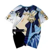 T-shirt da uomo Genshin Eula Lawrence Dress Up 3D Stampa Primavera Estate Preppy MenDonna Abbigliamento da strada T-shirt Giovanile Retro In2706