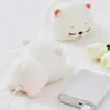 Nieuwigheden Lovely Cat USB oplaadbare siliconen LED-nachtlampje slaapkamer bedlampje met afstandsbediening voor kinderen babycadeau aanraaksensor 231017