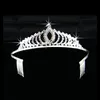 Haarspeldjes GETNOIVAS Fonkelende Strass Kroon Vrouwen Zilver Kleur Tiara Luxe Handgemaakte Hoofdband Bruid Bruiloft Jewelr186C