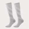 Chaussettes pour hommes 1 paire Compression respirante Sports de plein air pour adultes coton séchage rapide confortable absorbant la sueur Long Tube Sokken