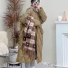 Women's Trench Coats Clothing Down Jacket Medium And Long Hooded Cotton Clothes Winter Korean Fashion Leisure Warm Thicken Coat G16