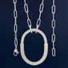 U diamanten halsketting Tffny sleutelbeenketting Mode Lichte luxe Modestijl Tweekleurige U-vormige ketting Eenvoudige hiphopketting