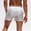 Pantalons pour hommes 2021 Hommes élégants Shorts Sexy Boxers transparents Beach BoardShorts Taille élastique Voir à travers les troncs Bottom Clothin2041