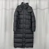 2023 Kvinnoyog Stylish Down Hooded Jacket med tvåvägs dragkedja Winter Down Coat Puffer Jacket