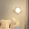 Lampes murales enfants créatif fleur lumière LED G9 ampoule blanc rose résine intérieur enfants chambre chevet décoration décor