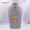 Jewelry sets 24K Ethiopian Gold Arabia Necklace Pendant Earring for women indian dubai African wedding Party bridal gifts set 21062393