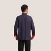 Vestes pour hommes manteau rouge bleu réversible veste à manches longues traditionnel chinois coton lin deux côtés costume costume redingote