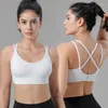 Yoga Outfit Cross Beauty Dos Soutien-gorge de sport réglable sans anneau en acier Absorption d'humidité Fitness Grande taille S-2XL Courir Pilates