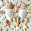 Coperte Coperte in mussola per neonati Coperte per neonato Avvolgimento per neonato Fiore stampato Asciugamano per neonato in cotone 120x120 cm