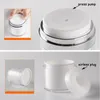 15 30 50g Pearl White Acrylic Airless Bottle Round Cosmetic Cream Jar Pump Cosmetics Packaging Bottles Houfi Kjeis