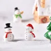 Decorative Objects Figurines Christmas Snowman Miniature Santa Claus Dolls Fairy Garden Miniatures Figures Accessories Terrarium Decoration 231017