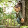 Decorazioni da giardino Statua nana Elfo che esce dall'albero Le sue miniature Decoracion Jardin Esterno Soprammobili Decorazione esterna 230721 D Dhpdk