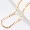 Kains Serpentine Herringband Ketting Ketting 585 Roségouden kleur voor vrouwen meisjes sieraden groothandel 4 mm 20/24inch dcn53