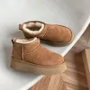 Tazz Tasman chinelos plataforma bota Austrália botas de neve Designer mulheres tornozelo uggliss botas ultra mini mostarda semente de pele slides pele de carneiro homens mulheres wi