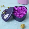 Valentines Day Gift 9PCS Rose Soap Flowers Party Favor Scented Bath Body Petal Foam Artificial Flower LL
