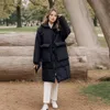 Frauen Daunen Parkas Winter Frauen Warme Mäntel Jacke Weibliche Koreanische Mode Länge Mit Kapuze Komfort Eleganz Casual Streetwear Kleidung 231018