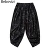 Bebovizi тонкие японские брюки-кимоно для женщин и мужчин самурайские черные шаровары свободные эластичные талии в китайском стиле брюки для косплея X0723292n