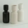 Vasos nórdico vaso de cerâmica branco cor sólida design criativo simples boca estreita mesa moderna planta garrafa vaso de flores decoração