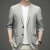 Ternos masculinos minglu primavera verão blazer luxo cor sólida negócios casual fino masculino terno casacos moda único botão fino homem jaquetas