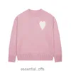 Fashion Amisweater Paris Sweater Mens Designer Knitted Shirts Long Sleeve French High Street Embroidered A Heart Pattern Round Neck Knitwear Men Women Am S-XL6RQK