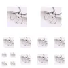 Charms 100Pcs/Lot Sier Plated Moon Big Hole Charms Pendant Dangle Beads For Bracelet Jewelry Making Findings Jewelry Jewelry Findings Dhsvp