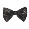Nœuds papillon PUNK RAVE hommes Steampunk Vintage 2 couleurs en cuir Pu noeud papillon Party Club cravates vêtements accessoires cravate cadeau pour hommes 231013