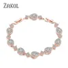 ZAKOL Trendy White Gold Color Cubic Zirconia Stone Big Water Drop Shape Bracelet & Bangle For Women Party Jewelry FSBP2014 211124244c