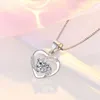 Ожерелья с подвесками серебряного цвета, ожерелье в форме сердца, колье, подвеска, романтическая женщина, подарки на свадьбу, день рождения