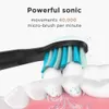 Escova de dentes Fairywill Sonic Electric FWD7 Set USB Charge Escovas de dentes Caso para adulto com cabeças de escova de dentes 5 Modo Smart Time 231017