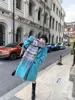 Wełniane mieszanki damskiej wełniany płaszcz Kobiety jesienne zimowe ubrania moda swobodna bluzka luźna kurtka Kobieta długa niebieska ciężka kurtka 231017