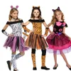 Cosplay Salaillif Girls Zebra Costume Kids Tiger Tiger Child Tigress Cosplay Halloween Costume Purim Pink Cat Face Sukienka 231017