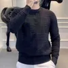 Fluwelen trui heren sweatshirt Designer trui ronde hals hoodie gebreid geruit borduurwerk lange mouw t-shirt heren pullover shirt
