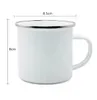 Sublimation Enamel Coffee Mug 12oz Camping Mug Metal Blank Coffee Cup Enamel Steel Tumblers Sea Shipping 341QH