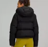 LU-08 Kobiety puffer kurtka z kapturem z kapturem zimowy puffer dla kobiet z kołnierzem z kapturem faux-fur