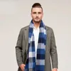 Sciarpe di alta qualità 100% sciarpa di lana uomo spesso plaid morbido caldo avvolge le donne classico business silenziatore inverno nappa scialle maschio 231017