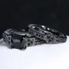 Cluster Rings 14K Black Gold 1 5 S Obsidian Ring For Women Luxury Engagement Bizuteria Anillos Gemstone And Diamond Wedding271H