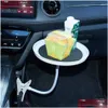 Car Bracket Cup Holder Food Tray Snacks Drink Burgers French Fries Mount Organizer Accessories Adjustable Movable Table Drop Deliver Dhj6H