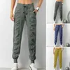 Pantaloni da donna Donna Cargo Coulisse Elastico a vita alta Tinta unita Pantaloni sportivi morbidi e traspiranti Pantaloni larghi alla caviglia Lady Harem