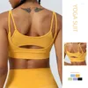 Completo da yoga Reggiseno sportivo sexy Front Cross Fitness Reggiseno da donna Canotta senza schienale Crop Top Palestra Push-up ad alto impatto Biancheria intima da corsa attillata