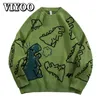 Heren Truien Hoge Kwaliteit Koreaanse Mode Vrouwen Mannen Harajuku Gebreid Vest Kleding Streetwear Cartoon Trui Shirt Oversize Wol 231018