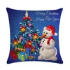 Подушка 45 45 см, Рождественский белый снеговик, льняная наволочка, веселая серия, подарки на год, CaseH718