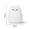Wine Glasses LED Night Light For Children Baby Kids soft Silicone Touch Sensor 7 Colors cartoon Cat sleeping lamp home bedroom decoration 231017